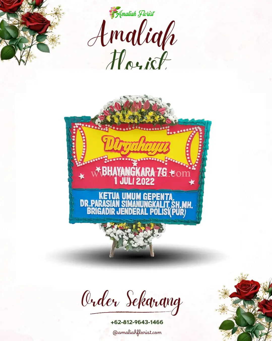 Papan Bunga HUT Ulang Tahun Pangkalan Jambu